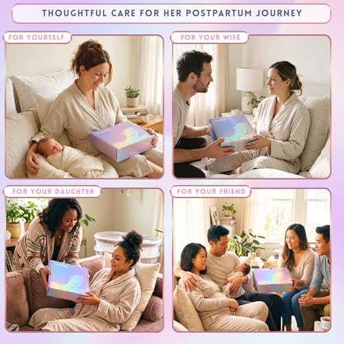 Postpartum Essentials Box, 6 Piece Gift Set for New Moms - size: Postpartum