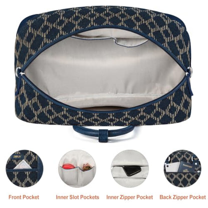 IBFUN Weekender Bags for Women, 3PCS Travel Set with Shoe Compartment 21.6 - color: A16-blue+blue