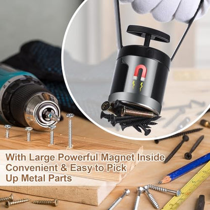 Dreyoo 1 Pack Magnetic Pickup Tool, 8 lb Hand Held Magnet Separator Wand