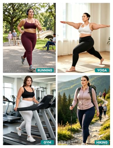L-5XL Plus Size Butt Lifting Yoga Pants for Women with Pockets 25" - color: Green, size: XX-Large Plus