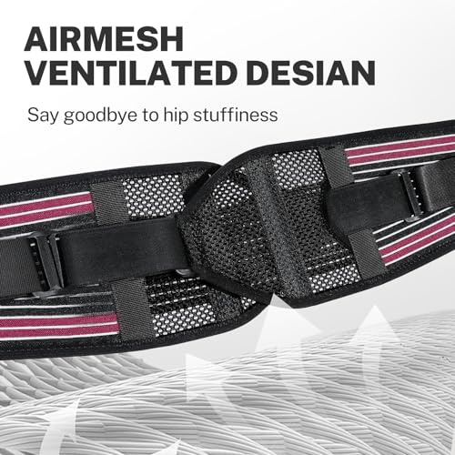 SI Joint Hip Brace with X-Shape Compression for Pelvic Stability, S - color: Rose, size: S