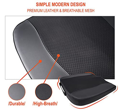 Lofty Aim Car Seat Cushion, Memory Foam Car Seat Cushions for Long Driving - color: Black