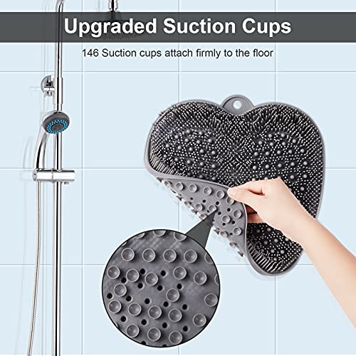 HONYIN XL Large Shower Foot Scrubber Mat with Non-Slip Suction Cups