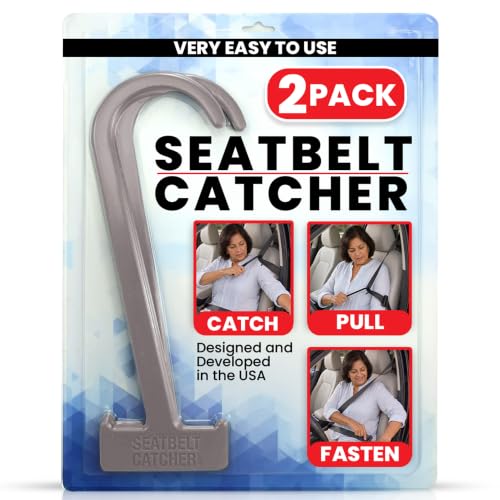 Seat Belt Catcher, Grabber, Seatbelt Reacher Tool - Gray, 2 Pack - color: Gray, size: 2 Piece