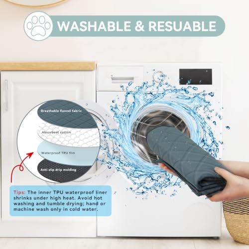 Siedihit Washable Reusable Pet Pee Pads, Absorbent Non-Slip Training Mat - size: Small - 4pack
