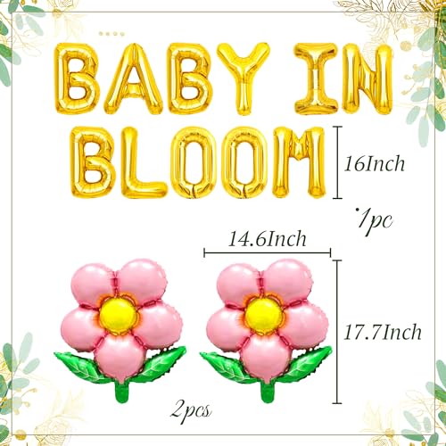 JeVenis Baby in Bloom Baby Shower Decorations Floral Backdrop Decoration
