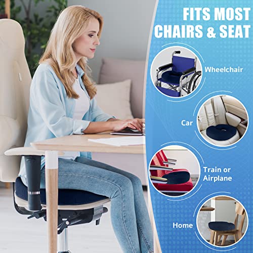 BlissTrends Donut Pillow Seat Cushion, Memory Foam Lifting Cushions(Blue) - color: Blue, size: Large