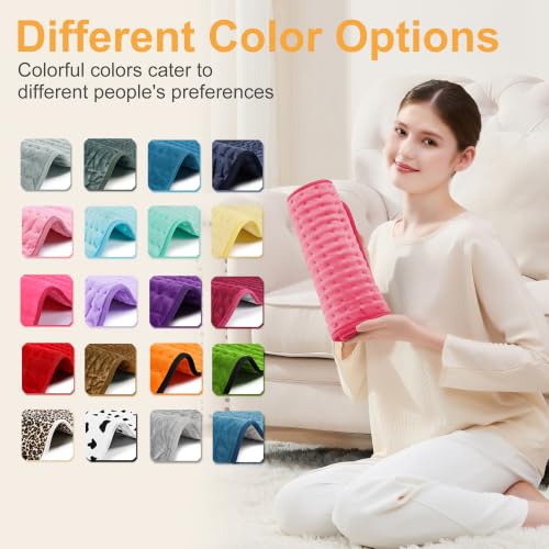 Heating Pad,Electric Heating Pads,Heating Pad for Back,Fuchsia,24x12 Inch - color: Fuchsia, size: 24x12 Inch