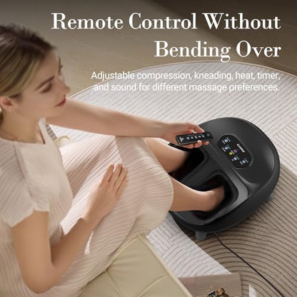 CuPiLo Foot Massager with Heat, FSA Eligible HSA Upgraded Full Foot Massage - color: Black