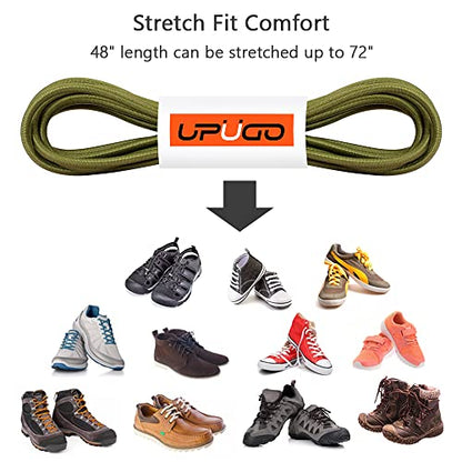 UpUGo Elastic Shoe Laces, No Tie Shoe Laces for All Ages, One Size Fit All - color: Plain Armygreen, size: 1 pair