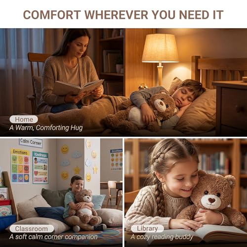 Teddy Bear Heating Pad Plush, USB Powered Belly Warmer Gift for Women - color: Brown Teddy Bear Heating Pad