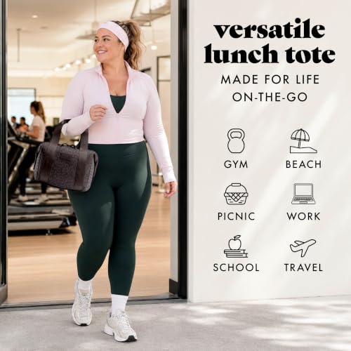 Fit & Fresh Remi Neoprene Lunch Bag for Women w/Ice Pack & Containers - color: Chocolate Feline Fine, size: One Size