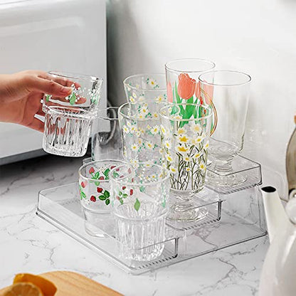 Acrylic Spice Rack, No Assembly Clear 3 Tier Condiment Bottle Shelf Vanity Organizer for Cabinet Kitchen Bathroom (1pcs) - size: 1pcs