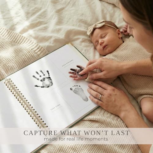 Keepsake Baby Memory Book for Boys and Girls - Timeless First 5 Year Book - color: Sage