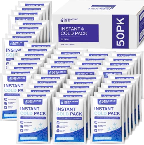 50 Pack Instant Ice Packs for Injuries, Disposable Instant Cold Pack - style: 50 Pack