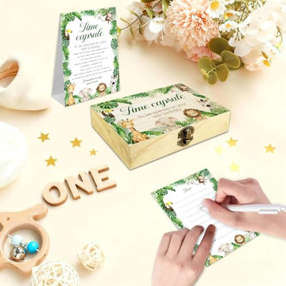 Baby Time Capsule Box Kit, Jungle Animals Time Capsule Cards (B10) - style: Jungle Animals