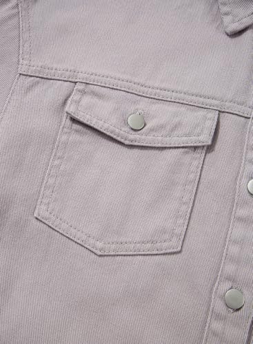 Dokotoo Womens Button Down Oversized Distressed Boyfriend Jean Jacket - color: A Gray, size: X-Large