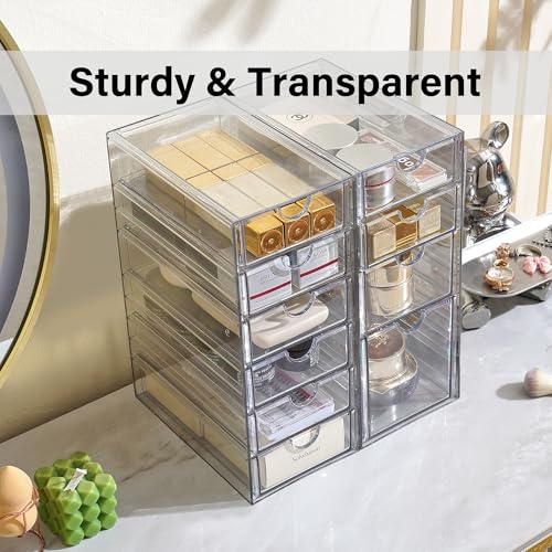 Prsildan Hair Accessories Organizer Acrylic Drawer with 10 Drawers - size: 10 Drawers
