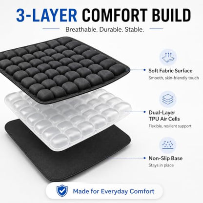 Airplane Seat Cushion, Inflatable Travel Cushion for Long Flights