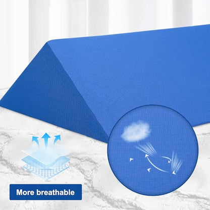 Fanwer Bed Wedges & Body Positioners (3 in 1) for Elderly,19.69",Blue - color: Blue