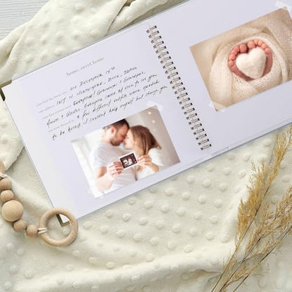 Keepsake Baby Memory Book for Boys and Girls - Timeless First 5 Year Book - color: Blue