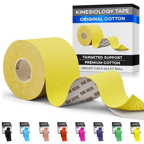 SB SOX Original Cotton Kinesiology Tape Roll (16ft) - color: Yellow - Uncut