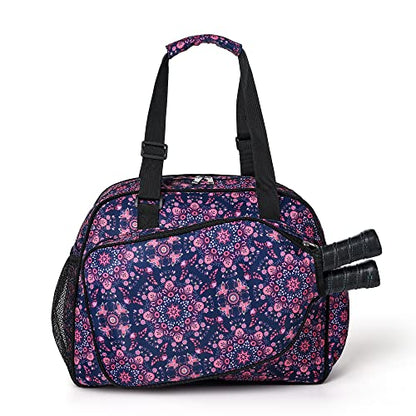 Boulder Bee Pickleball Tote Bag for Women with Paddle Holder - color: Baroque