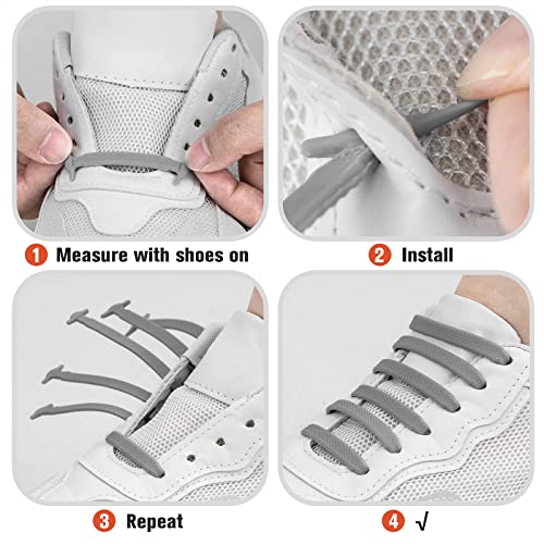INMAKER No Tie Shoelaces for Adults and Kids, Elastic Shoe Laces - color: Purple, size: Kid Size