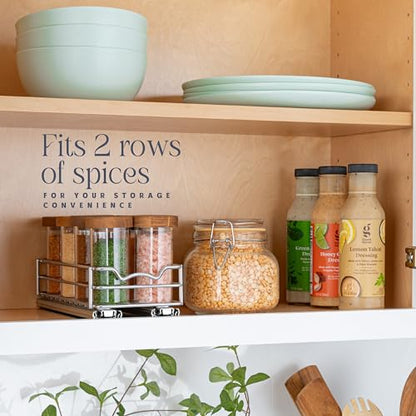 Pull Out Spice Rack for Cabinet, Spice Organizer 4-1/2"W x10-1/2"D x2-3/4”H - size: 4.5 Inch - Single