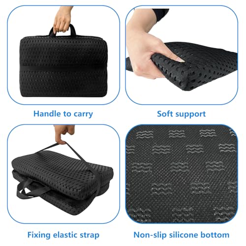 Portable Foldable Seat Cushion Soft Thick for Stadium Travel Camping Office - size: S--16.5" x 11.8" x 2"