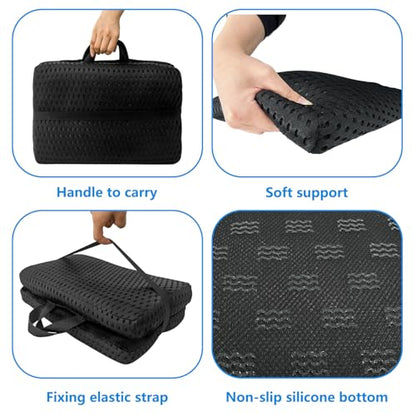 Portable Foldable Seat Cushion Soft Thick for Stadium Travel Camping Office - size: S--16.5" x 11.8" x 2"