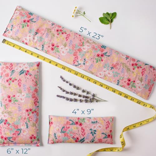 Microwave Heating Pad, Microwavable Hot Pack, Ice Pack, Moist Therapy or Cold Compress, Flax Seed and Dried Herbs, Great for Back, Neck, Head, Cramps
