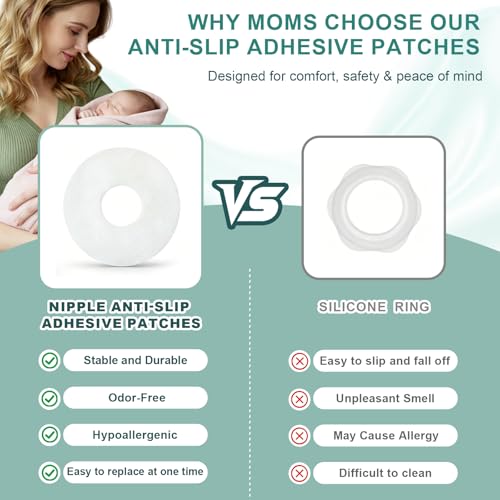 Nipple Shield Secure Stickers 30PCS,Sticky Nipple Shield for Breastfeeding,Braless Silver Nursing Cups Tape Individually Wrapped