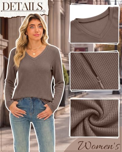 Huukeay 3 Pack Women's Long Sleeve Nursing Breastfeeding Shirts - color: Coffee, White, Black, size: Medium