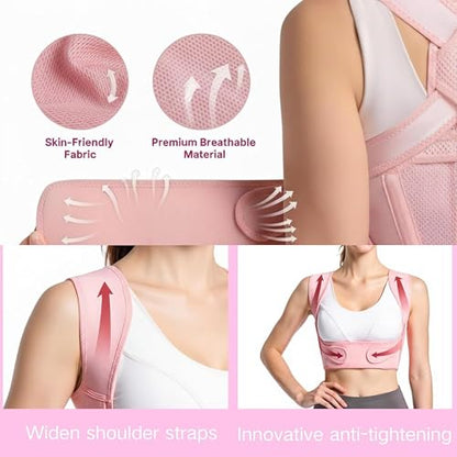 Posture Corrector for Women & Men, Back Shoulder Support Brace - size: Large(Large)