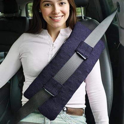 Seat Belt Pillow Post-Surgery – With Ice/Hot Pocket for C-Section, Blue - color: Navy Blue, size: Large