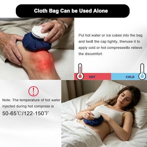 Reusable Ice Pack for Injuries Neck Cooler Ice Bags Hot Water Bag for Pain - color: White Blue