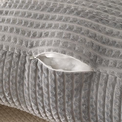 Reading Pillow with Arms for Sitting in Bed,Backrest,Gray Flannel,M - color: Grey, size: Standard(17")
