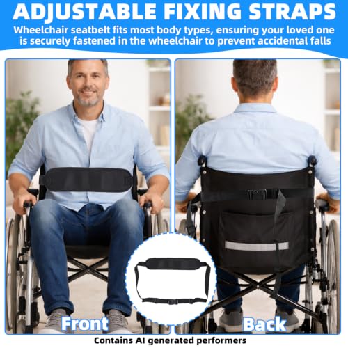 Wheelchair Seatbelt, Anti-Slip Restraint Strap for Dementia Patients