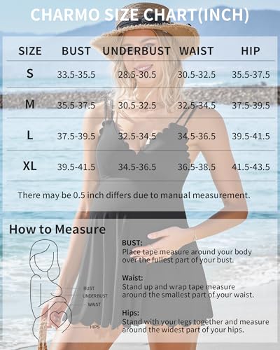 Charmo One Piece Maternity Swimsuit Swim Dress Pregnancy Bathing Suit - color: Black, size: Small