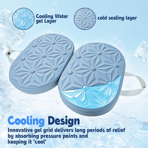 Foldable Cooling Gel Memory Foam Seat Cushion for Outdoor & Stadium Use - color: Gray Fabric