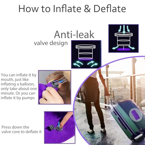 Inflatable Knee Pillow for Travel, Travel Knee Pillow for Side Sleepers