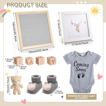 Canlierr 9 Pcs Pregnancy Announcement Set Baby Coming Soon Ideas, Gray - color: Gray