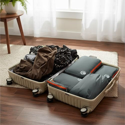 Cipway 5 Set Compression Packing Cubes for Travel (Grey 5pcs) - color: Grey, size: 5PCS
