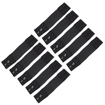 Self-Adjusting Button Waist Stretch Extender Helps Save on Maternity Clothes (Large Adds 6-10", 10-pk) - color: 10-pk, size: Large Adds 6-10"