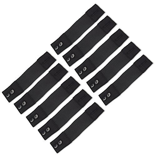 Self-Adjusting Button Waist Stretch Extender Helps Save on Maternity Clothes (Large Adds 6-10", 10-pk) - color: 10-pk, size: Large Adds 6-10"