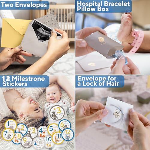 Baby Keepsake Box, Gift for New Parents and Expecting Mom, Baby Memory Box - color: Blue
