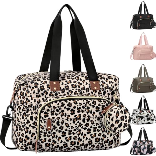 Tenot Diaper Bag Tote, Baby Diaper Bag with Pacifier Case Leopard Print - color: Leopard Print, size: Large