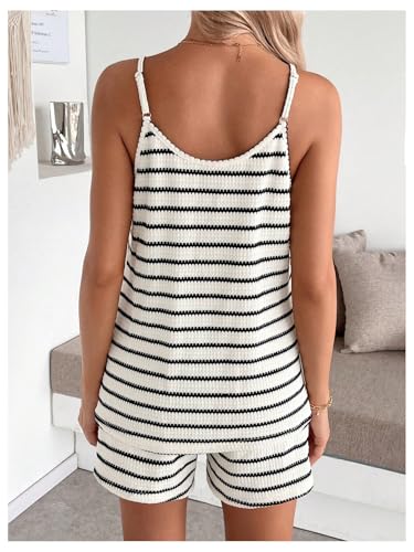 MakeMeChic Women's Maternity 2 Piece Striped Shorts Set - color: Khaki, size: X-Large