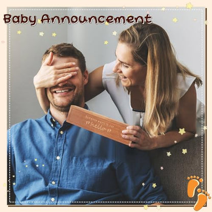 Qunclay Pregnancy Test Gifts Box Keepsake Announcement - color: Brown